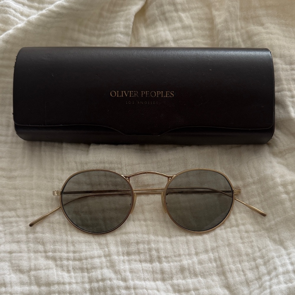 Oliver Peoples Gold-Toned Round Glasses